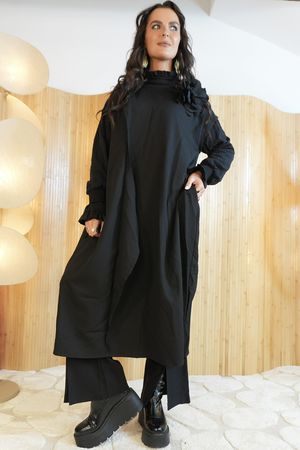 Oscar Anastasia Fin Cocoon Dress Black /9=